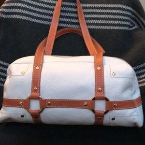 Marco Buggiani white leather bag